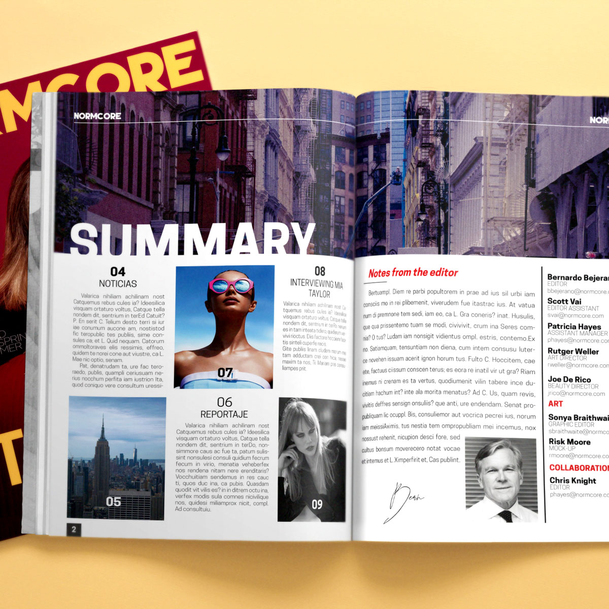 Fashion magazine designer