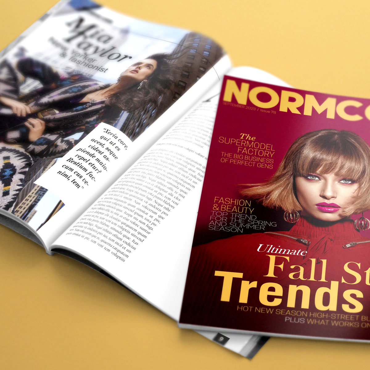 Fashion magazine designer
