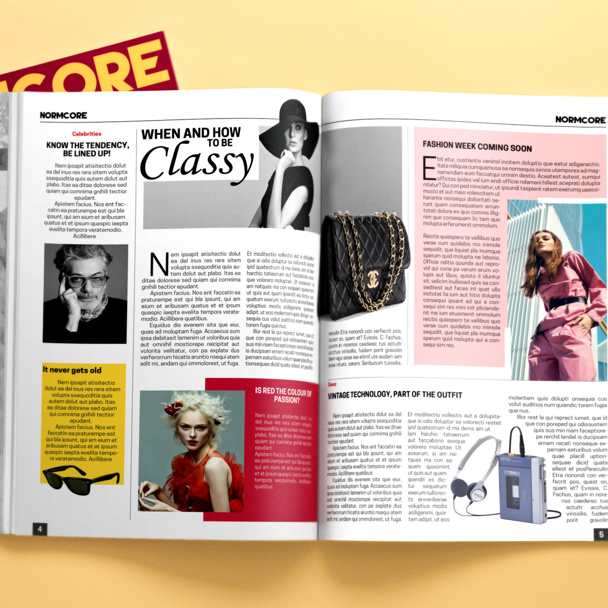 Fashion magazine designer