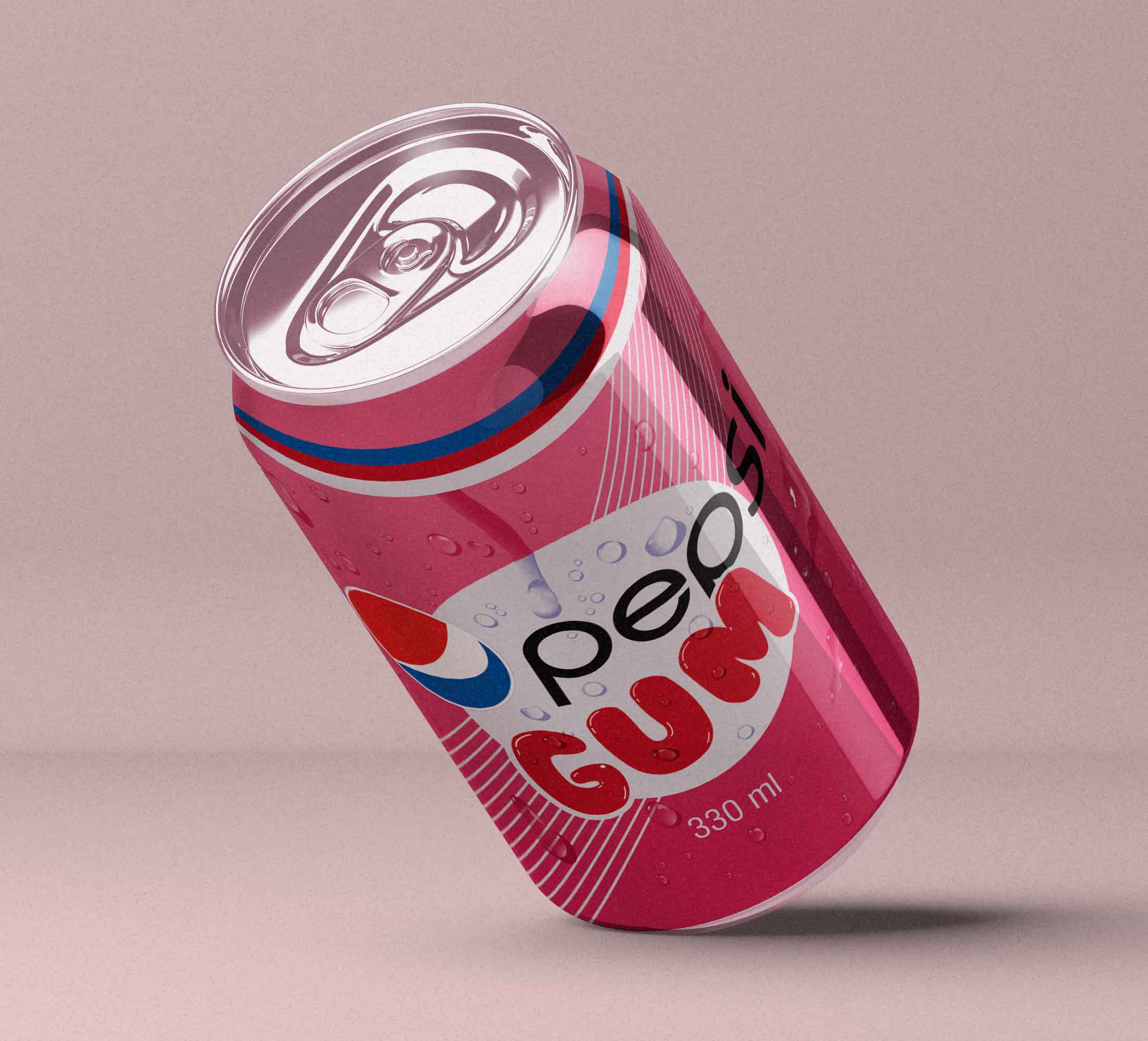 Pepsi retro soda pink