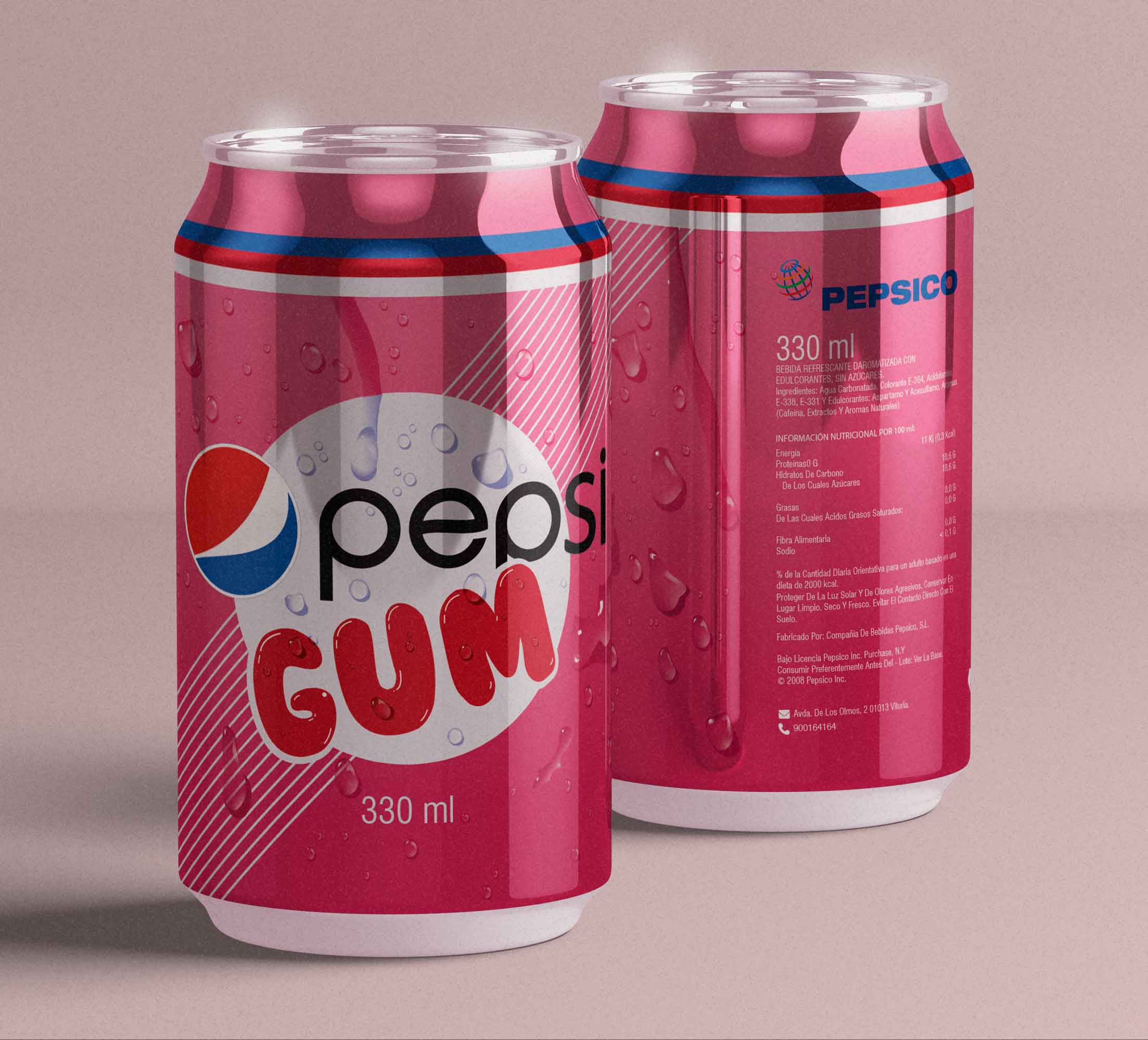 Pepsi retro soda pink